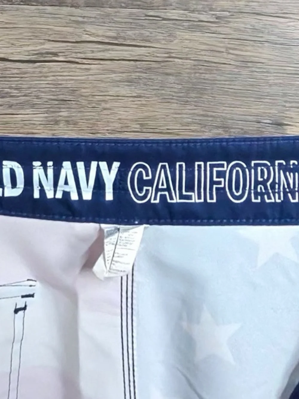 Old Navy Men's Flag Swim Trunks - Red, White & Blue